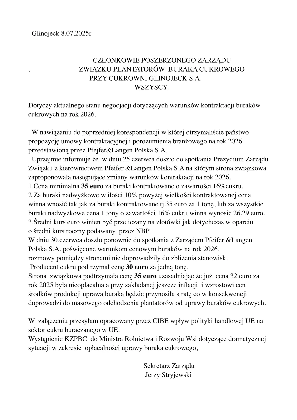 Spotkanie negocjacyjne 25 czerwca 2025 — strona 1 z 1